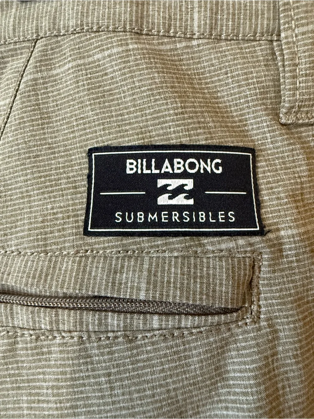 Billabong Crossfire Submersible Men's Stone Green Flat-Front Shorts